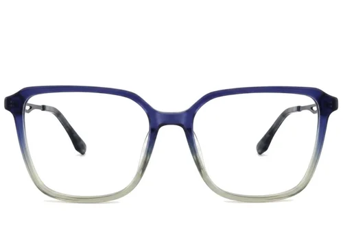 Lunettes rectangulaires en acétate bleu #BS2012-2624