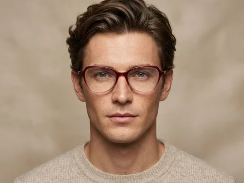Lunettes en acétate rouge papillon #BS2012-2627