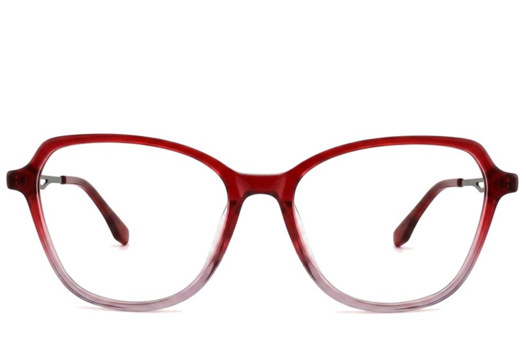 Occhiali in acetato rosso farfalla #BS2012-2627