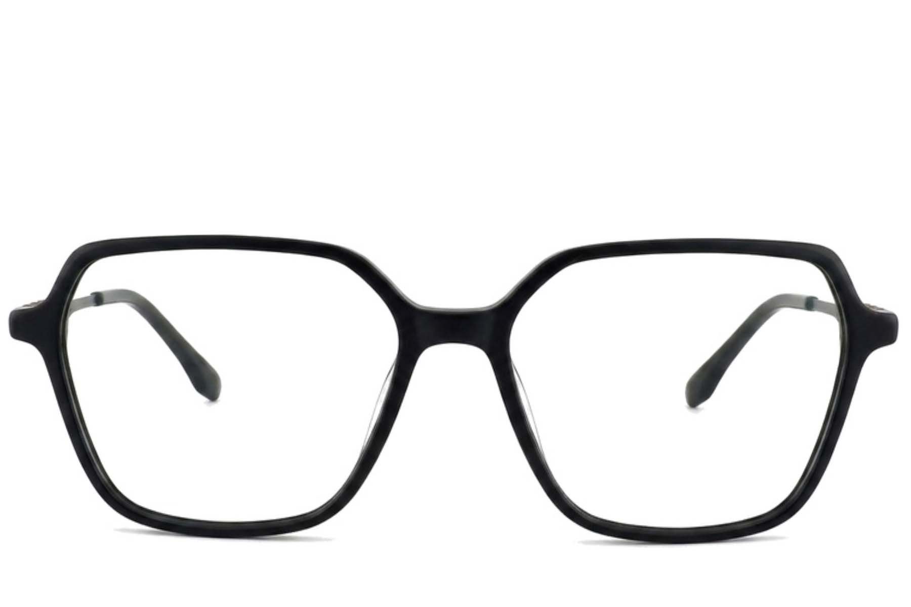 Rectangular Black Acetate Glasses #BS2012-2631