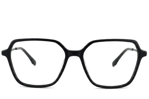 Lunettes rectangulaires en acétate noir #BS2012-2631