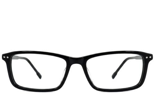 Lunettes rectangulaires en acétate noir #BS2012-2636