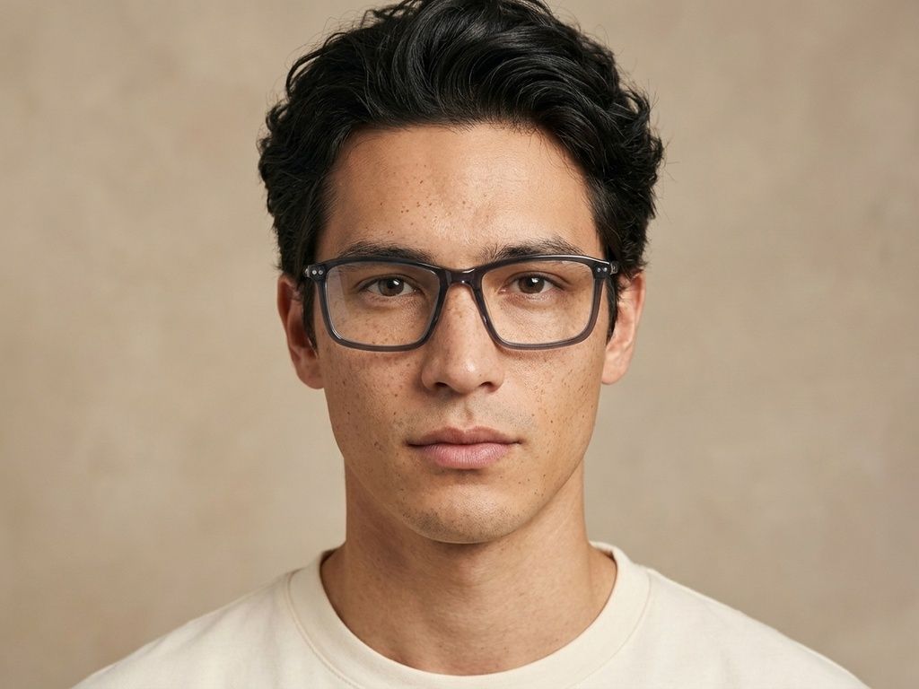 Rectangular Grey Acetate Glasses #BS2012-2638
