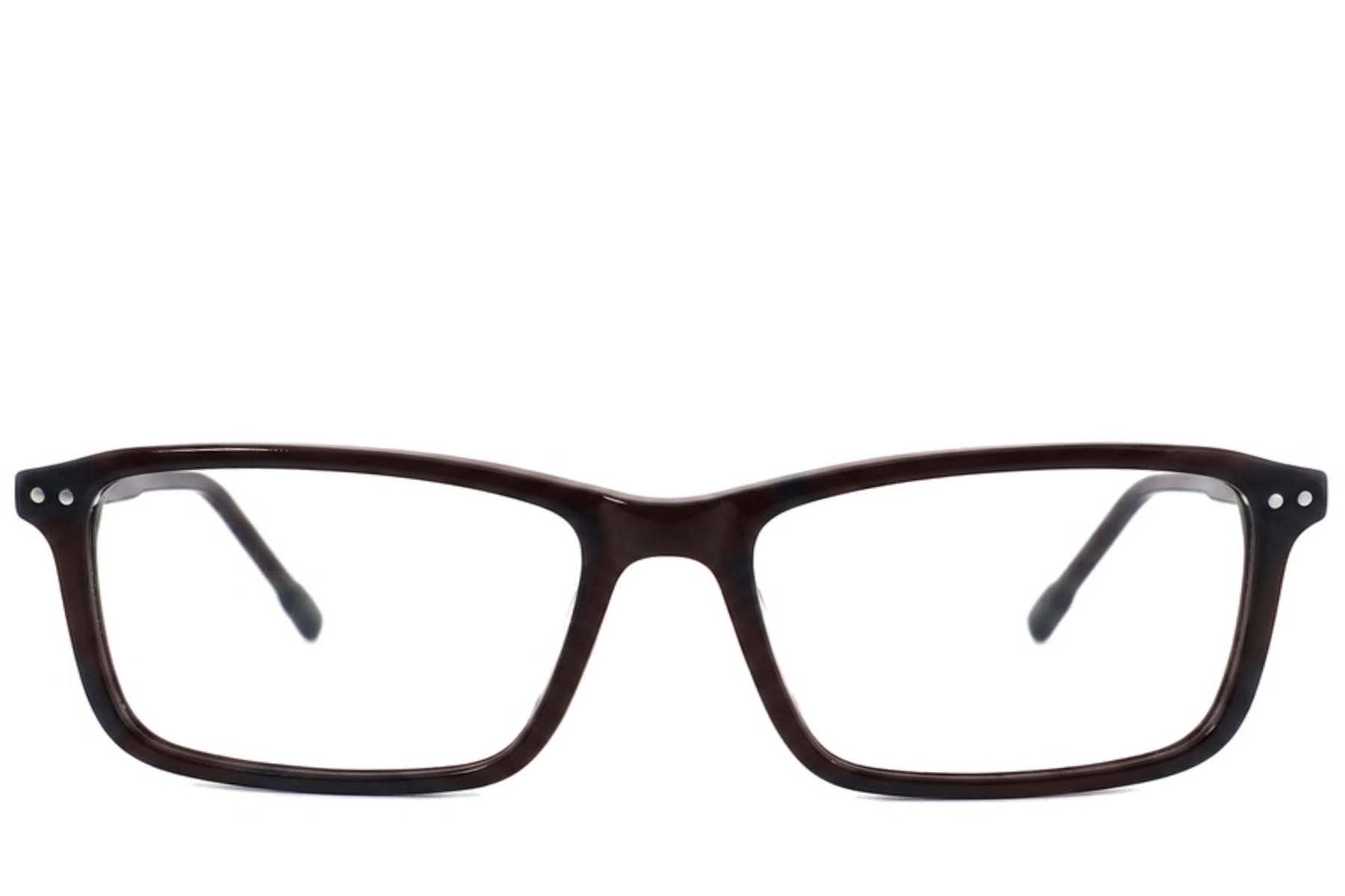Rectangular Brown Acetate Glasses #BS2012-2639