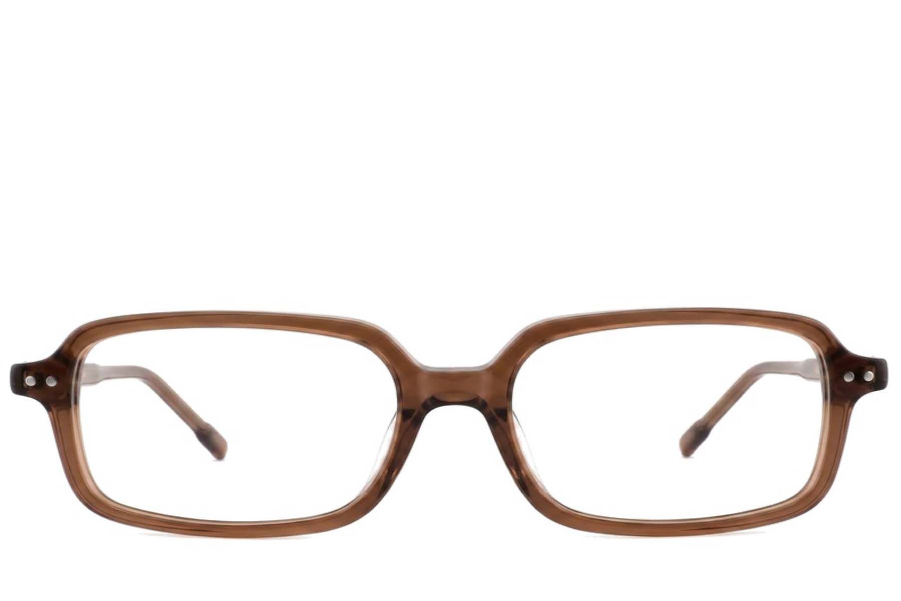 Rectangular Brown Acetate Glasses #BS2012-2644