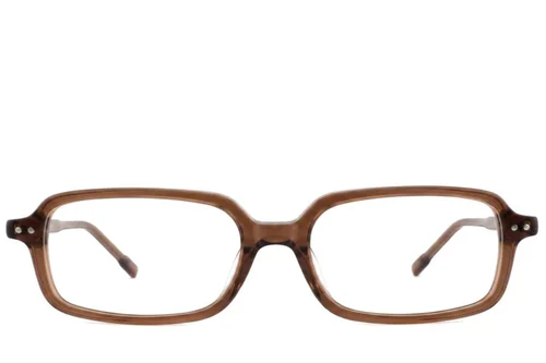 Lunettes rectangulaires en acétate brun #BS2012-2644