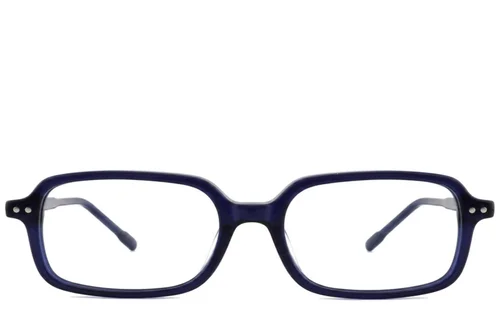 Lunettes rectangulaires en acétate bleu #BS2012-2645