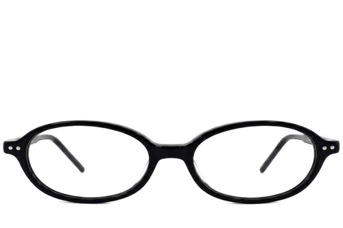 Lunettes ovales en acétate noir #BS2012-2646