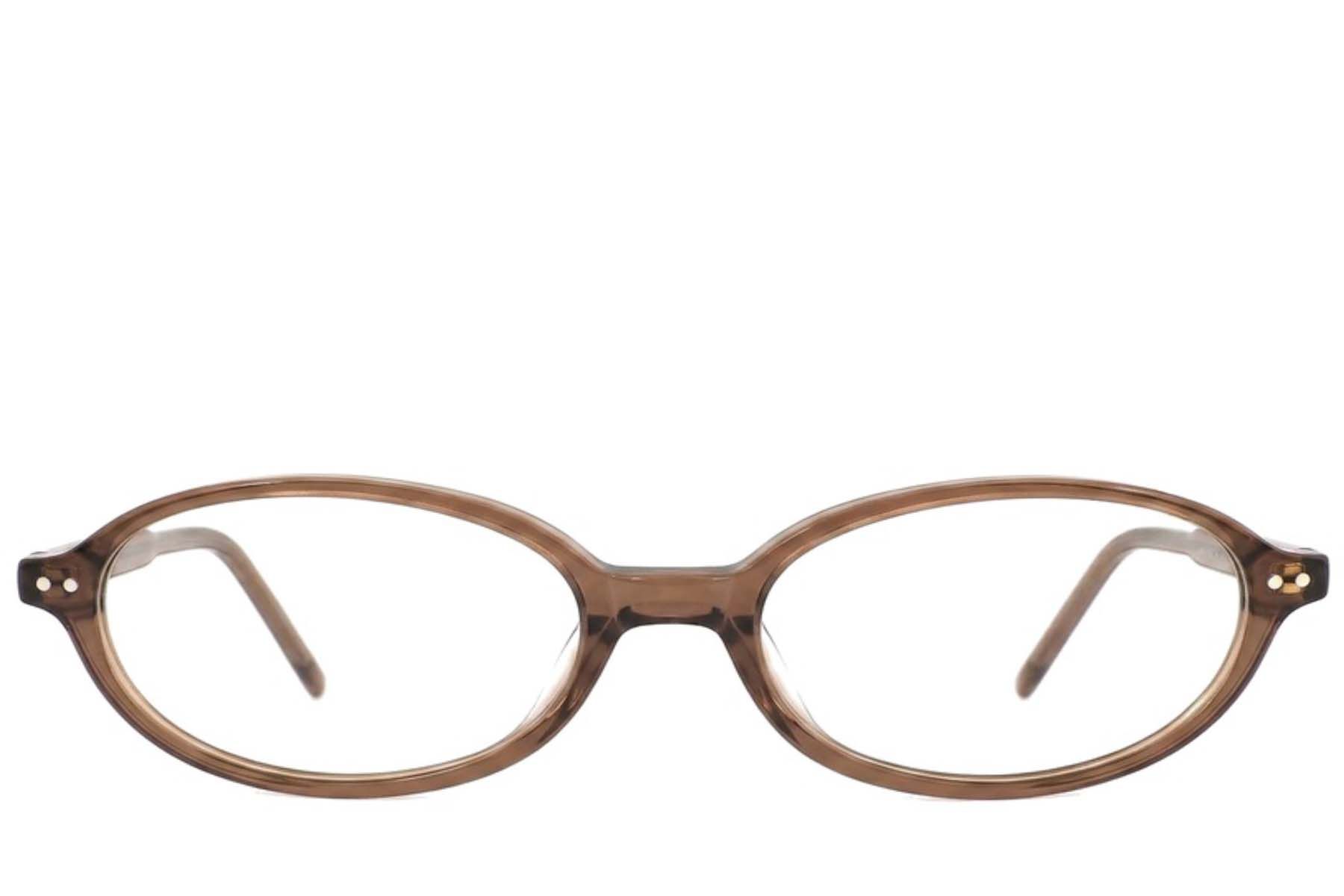 Oval Brown Acetate Glasses #BS2012-2648
