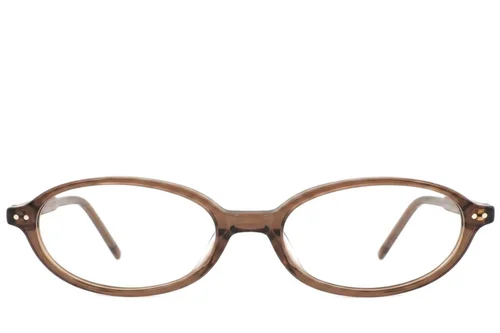 Oval Brown Acetate Glasses #BS2012-2648