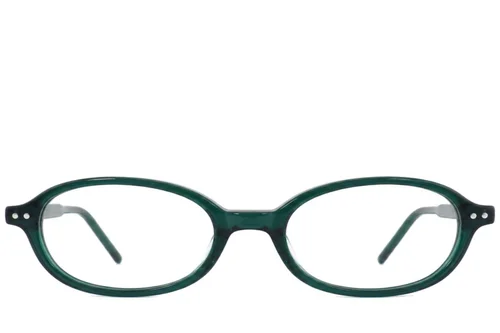 Verres ovales en acétate vert #BS2012-2649