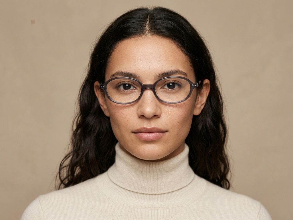 Oval Grey Acetate Glasses #BS2012-2650