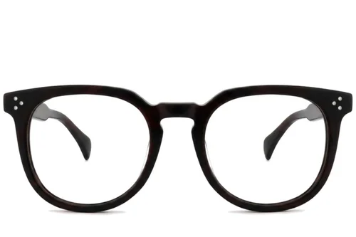 Lunettes ovales en acétate noir #BS2012-2653