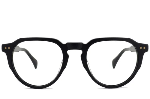 Lunettes ovales en acétate noir #BS2012-2656