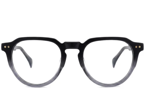Lunettes ovales en acétate gris #BS2012-2657