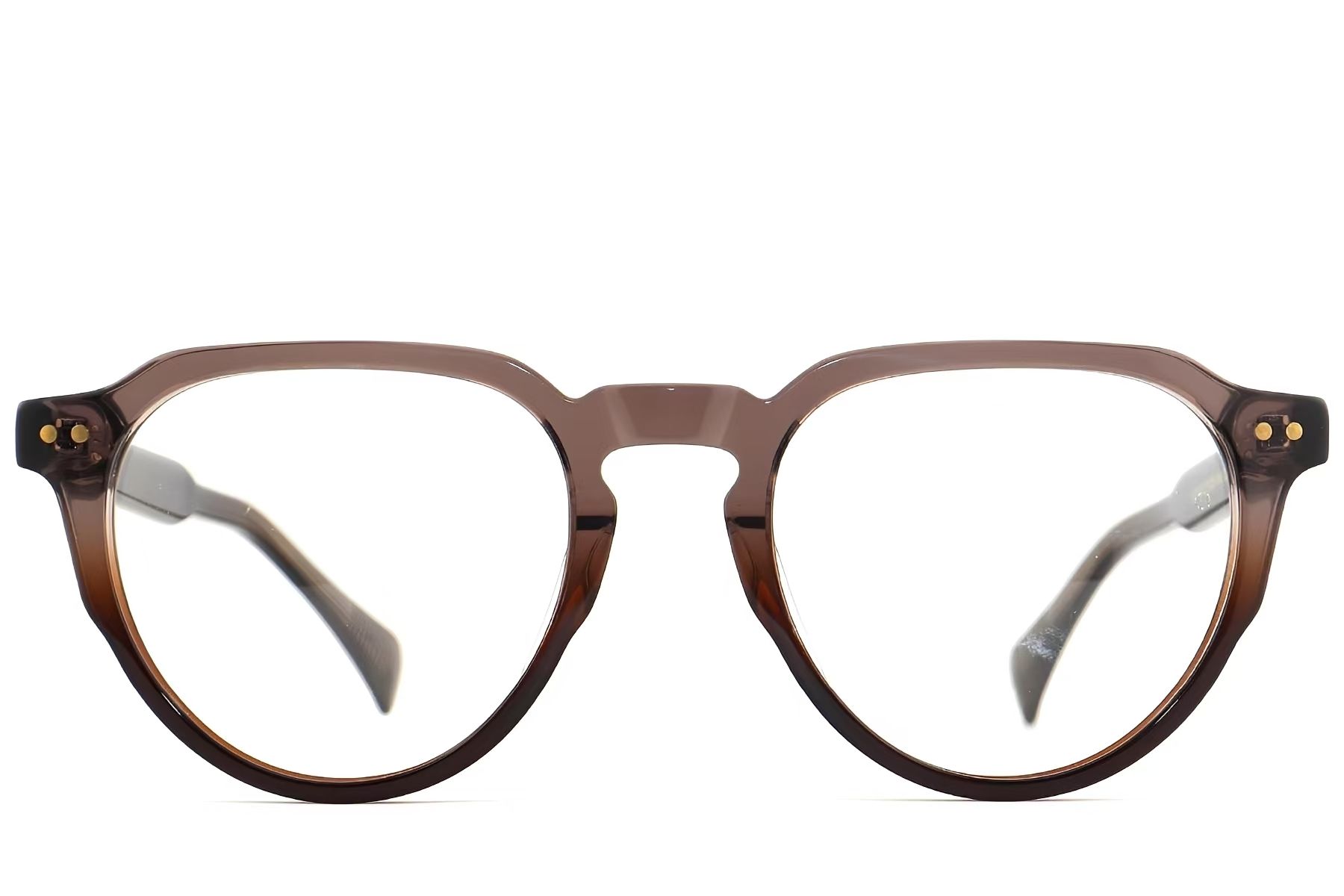 Oval Brown Acetate Glasses #BS2012-2658