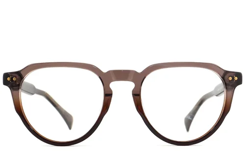 Lunettes ovales en acétate brun #BS2012-2658