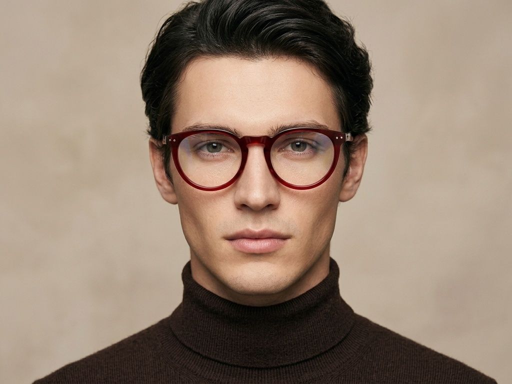 Bicchieri ovali in acetato rosso #BS2012-2662