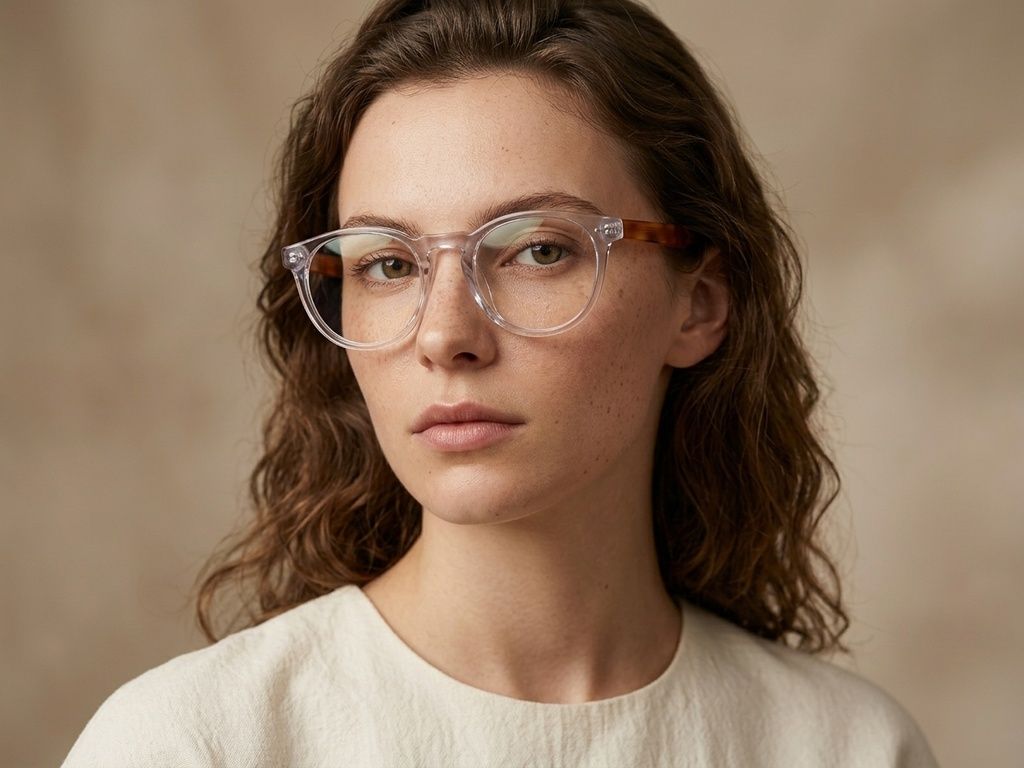 Oval Transparent Acetate Glasses #BS2012-2663
