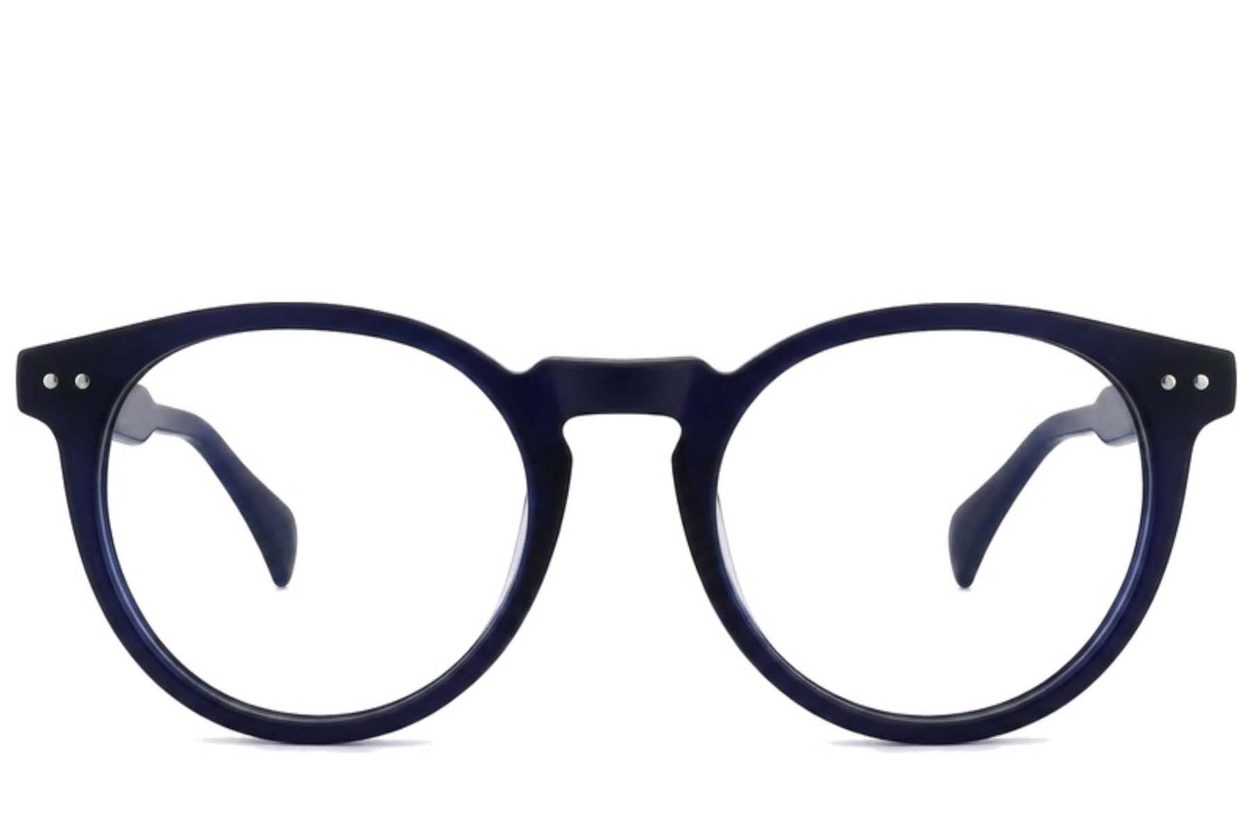 Oval Blue Acetate Glasses #BS2012-2664