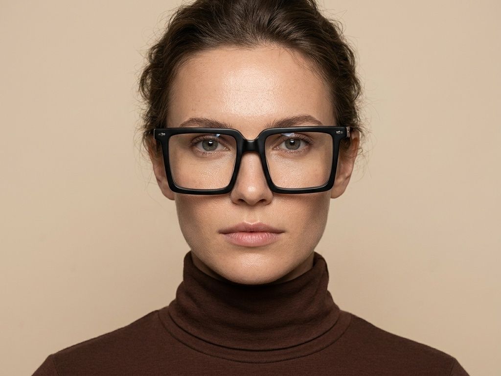 Vasos rectangulares de acetato negro #BS2012-2666