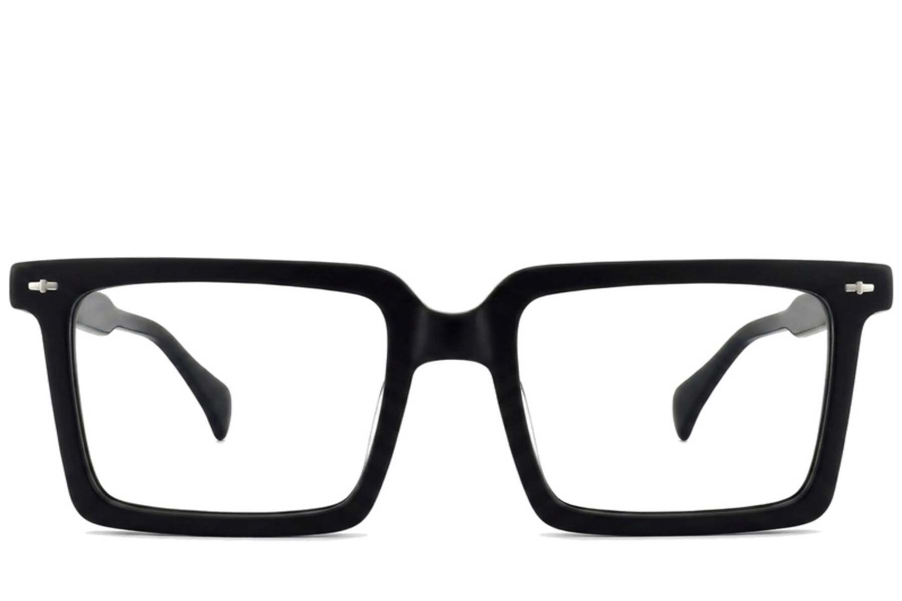 Vasos rectangulares de acetato negro #BS2012-2666