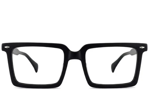 Lunettes rectangulaires en acétate noir #BS2012-2666