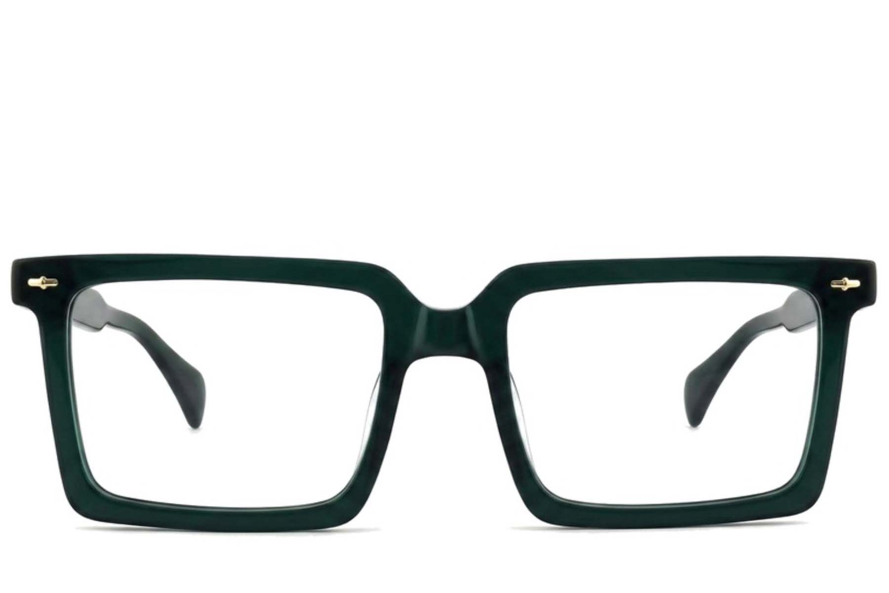 Vasos rectangulares de acetato verde #BS2012-2668