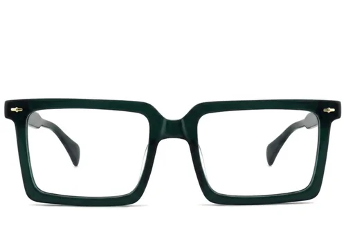 Verres rectangulaires en acétate vert #BS2012-2668