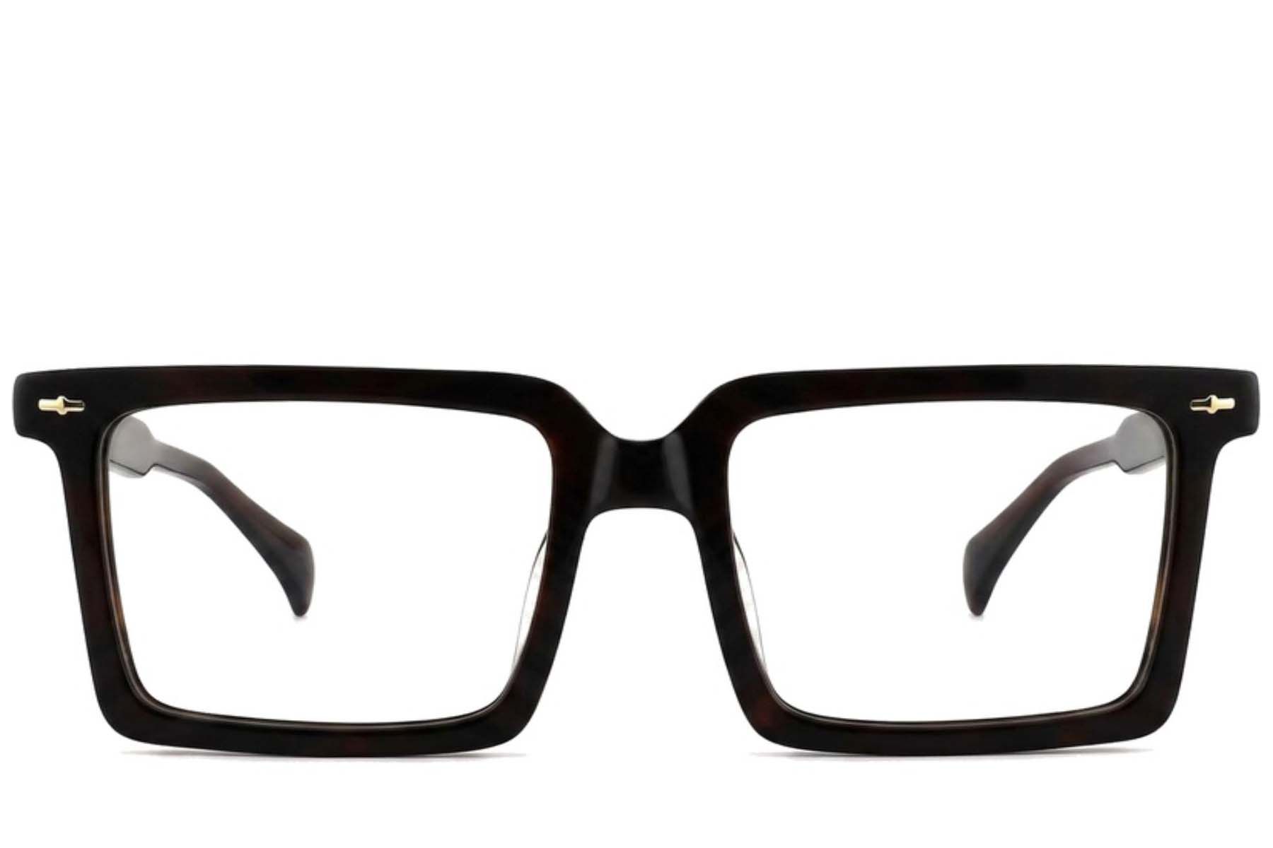 Rectangular Brown Acetate Glasses #BS2012-2669