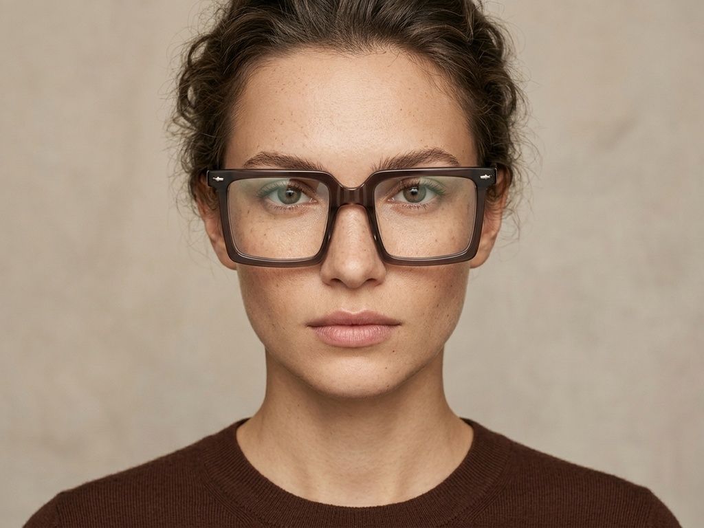 Bicchieri rettangolari in acetato marrone #BS2012-2670