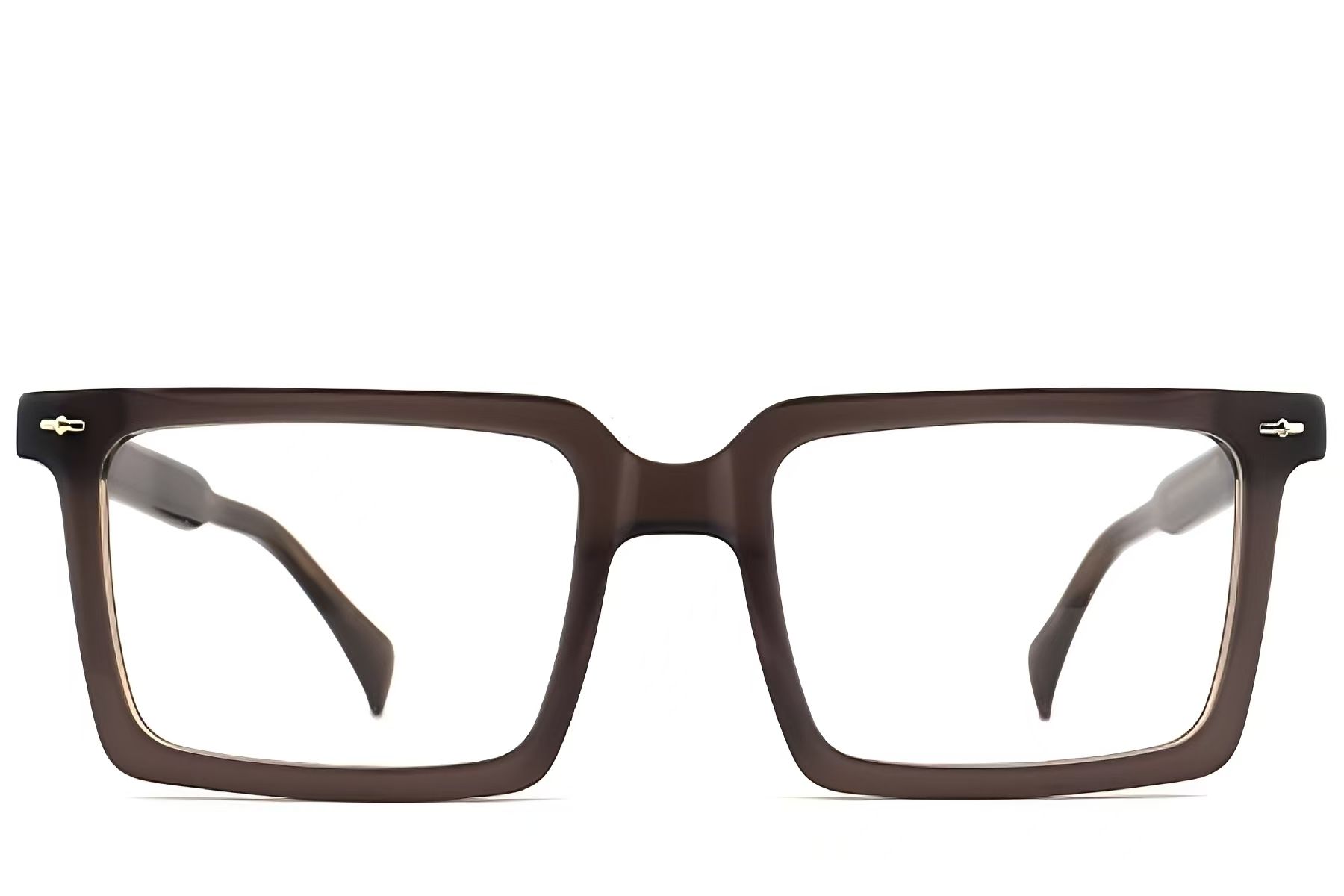 Bicchieri rettangolari in acetato marrone #BS2012-2670