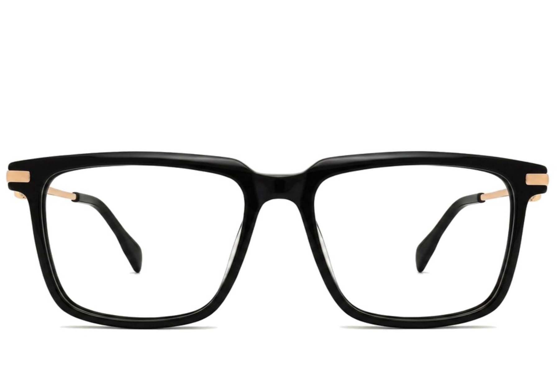 Vasos rectangulares de acetato negro #BS2012-2671