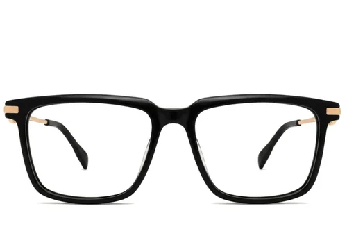 Lunettes rectangulaires en acétate noir #BS2012-2671