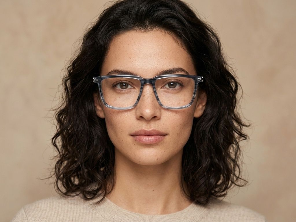 Rectangular Pattern Acetate Glasses #BS2012-2673