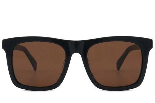 Lunettes de soleil rectangulaires en acétate noir #BS2012-2678