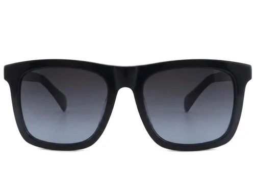 Lunettes de soleil rectangulaires en acétate noir #BS2012-2679