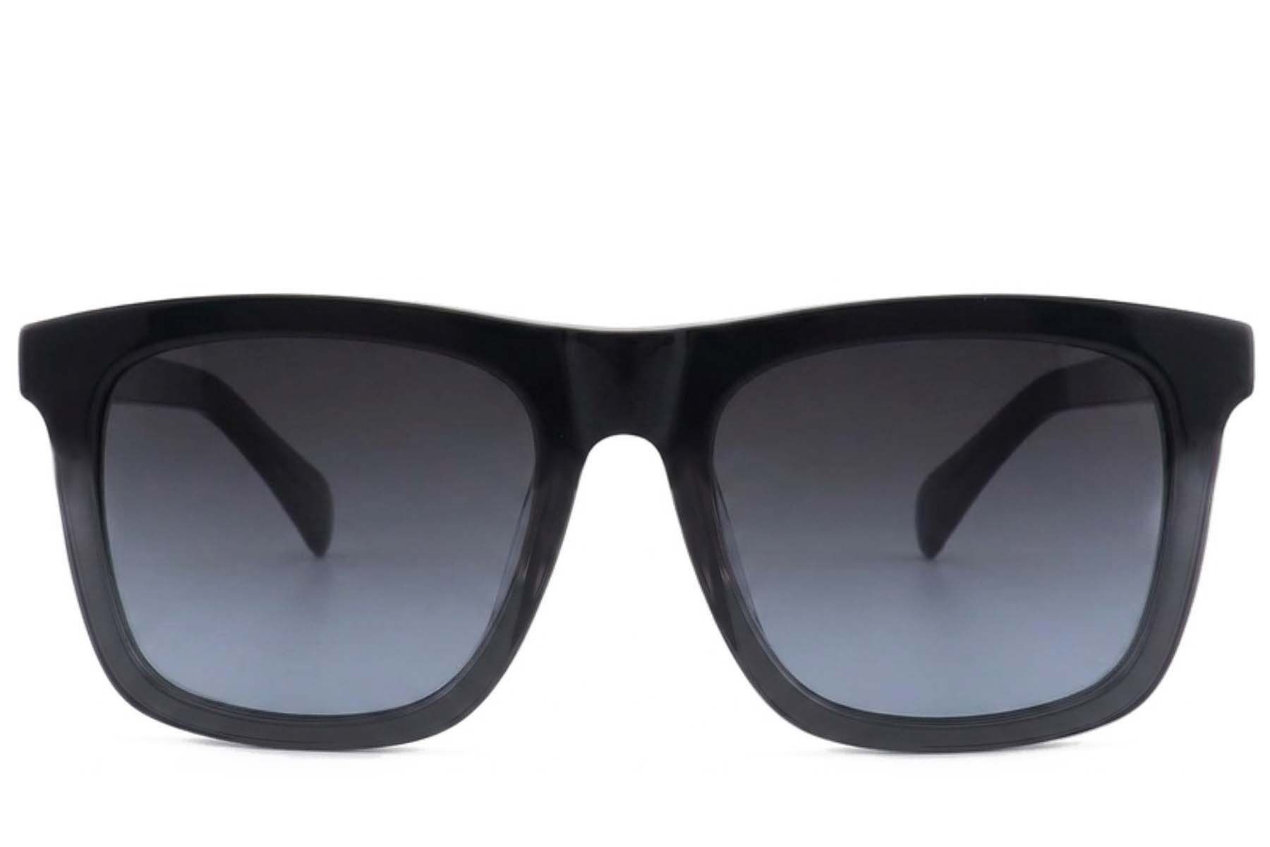 Lunettes de soleil rectangulaires en acétate noir #BS2012-2679