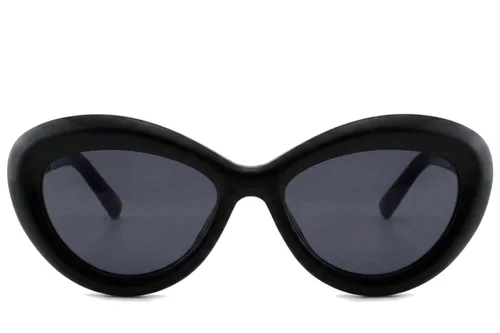 Lunettes de soleil papillon en acétate noir #BS2012-2681