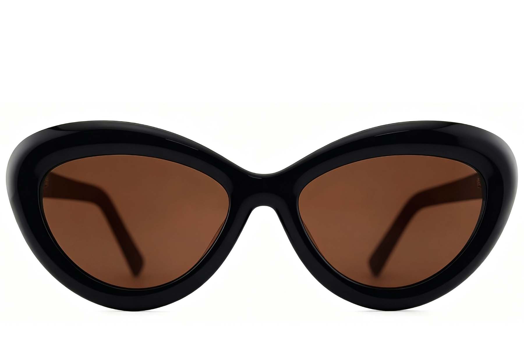 Occhiali da sole Butterfly in acetato nero #BS2012-2682