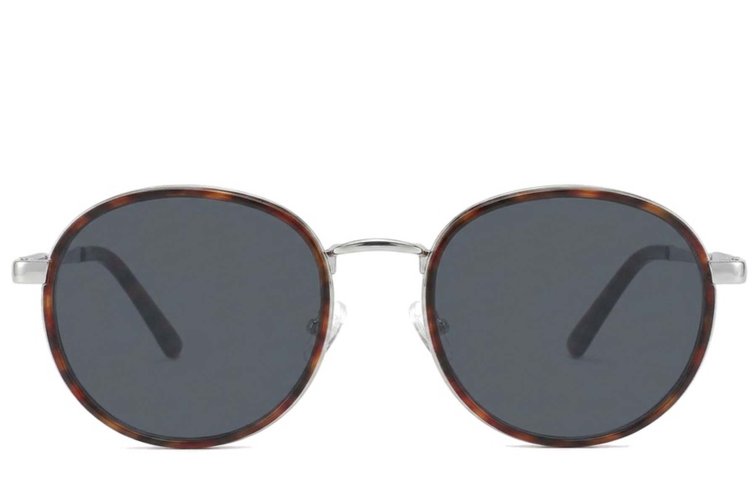 Oval Tortoiseshell Metal Sunglasses #BS2012-2687