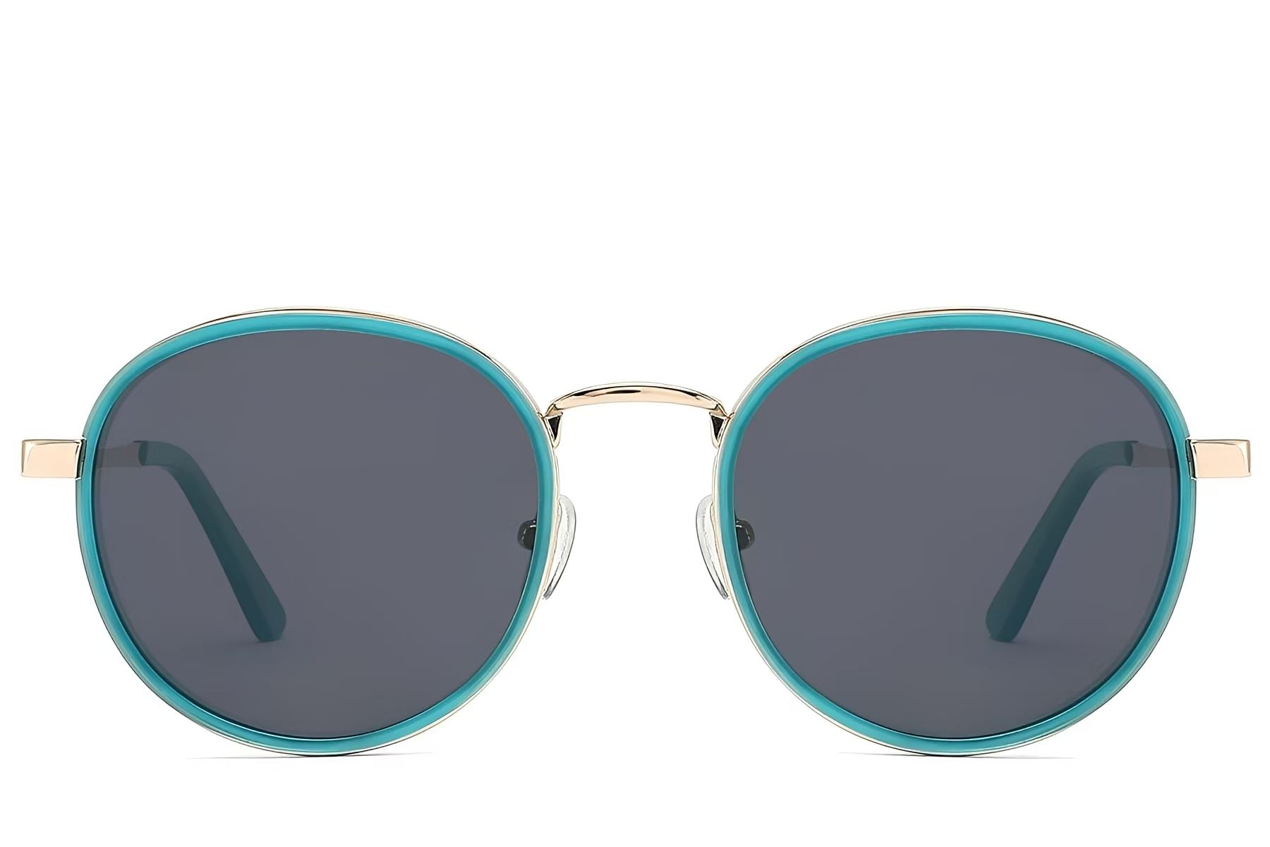 Oval Blue Metal Sunglasses #BS2012-2688