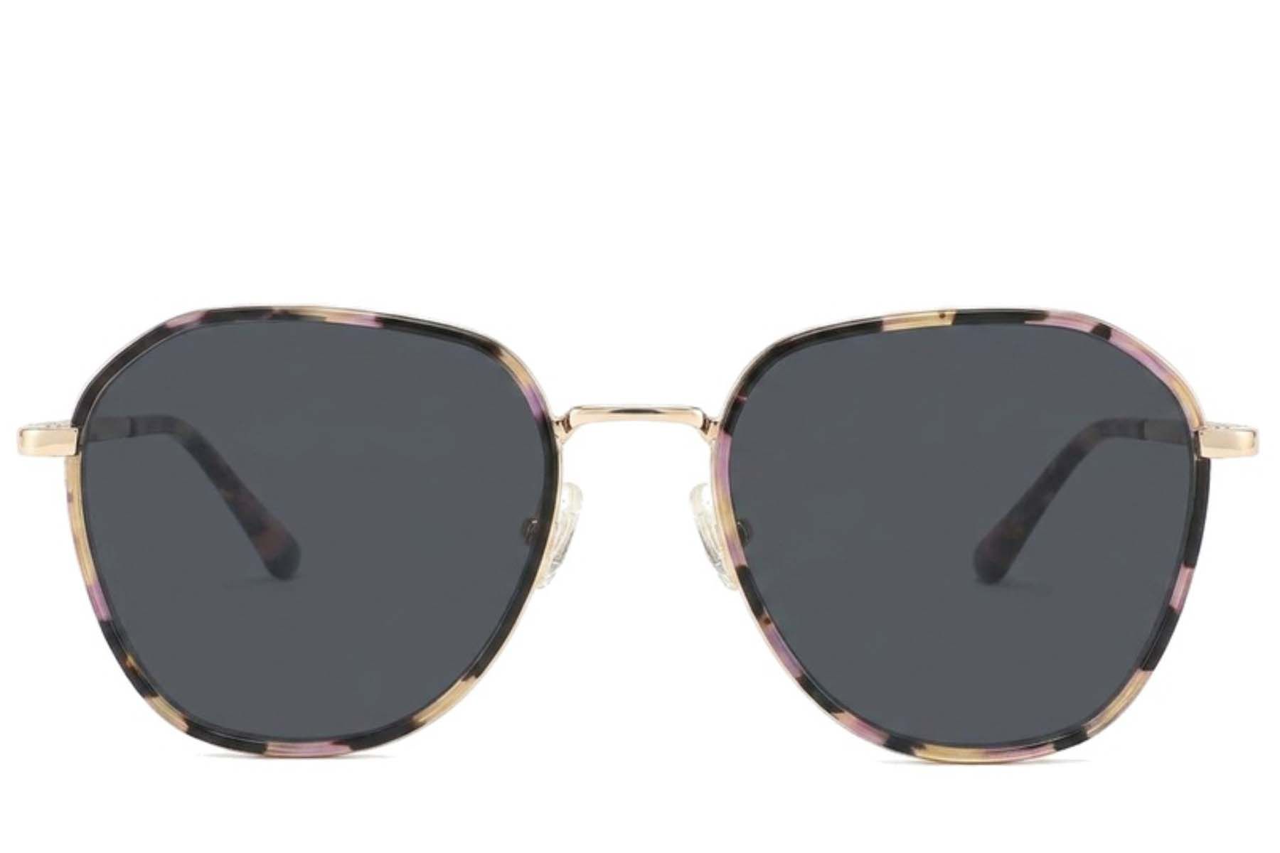 Oval Tortoiseshell Metal Sunglasses #BS2012-2696