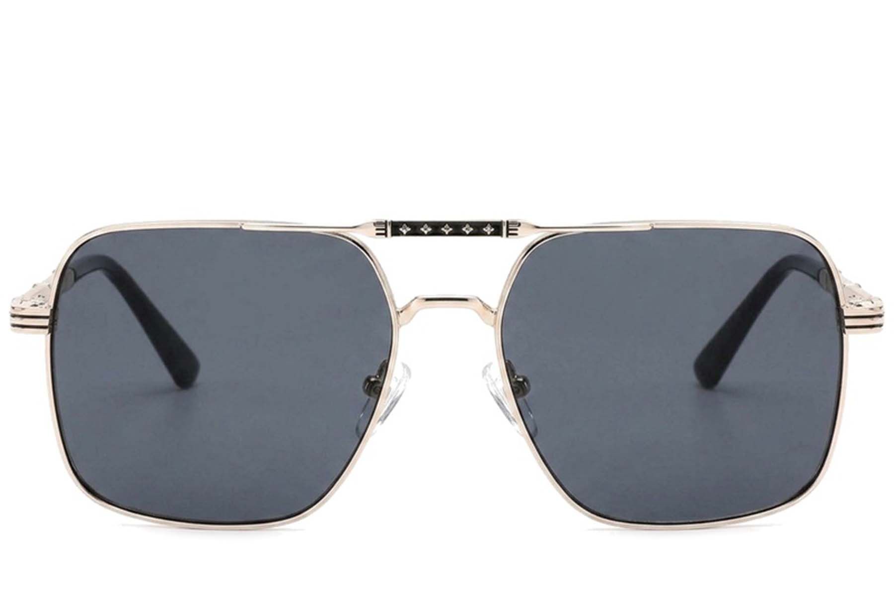 Aviator Black Metal Sunglasses #BS2012-2700