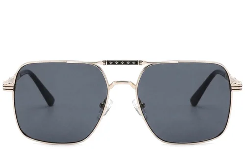 Lunettes de soleil aviateur en métal noir #BS2012-2700