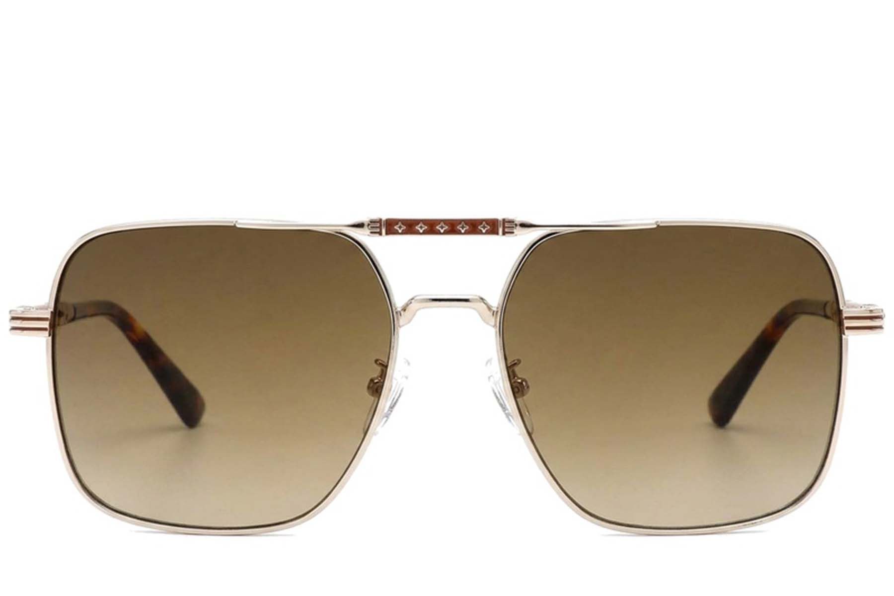 Gafas de sol de aviador de metal dorado #BS2012-2701