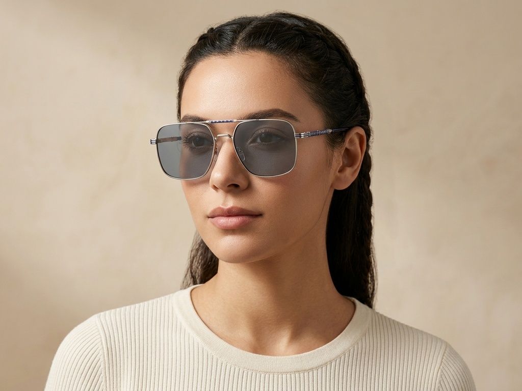 Aviator Blue Metal Sunglasses #BS2012-2702