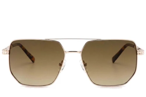 Lunettes de soleil aviateur en métal doré #BS2012-2705