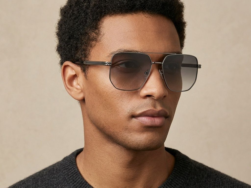 Aviator Grey Metal Sunglasses #BS2012-2706