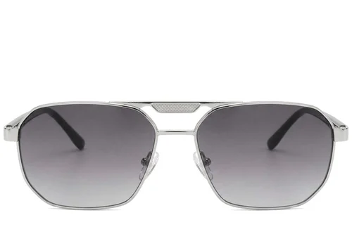 Lunettes de soleil aviateur en métal argenté #BS2012-2710